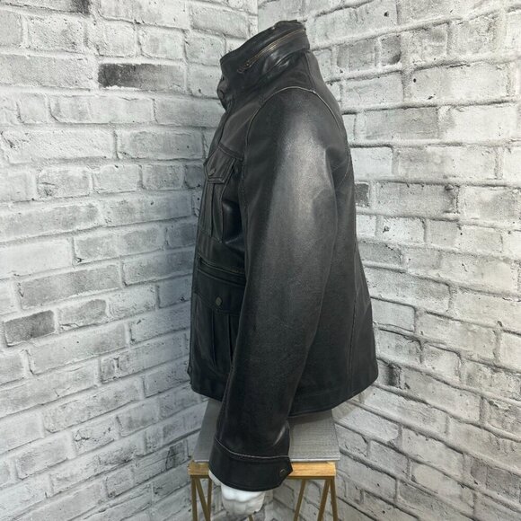 Tommy Hilfiger Faux Leather Quilt Lined Jacket - Picture 6 of 13